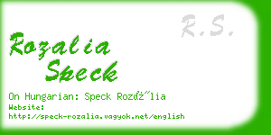 rozalia speck business card